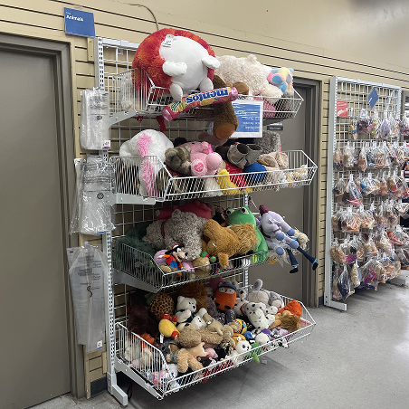 This is the selection of stuffed toys at my local Value Village. They had a decent variety to choose from, most toys were packed tightly.